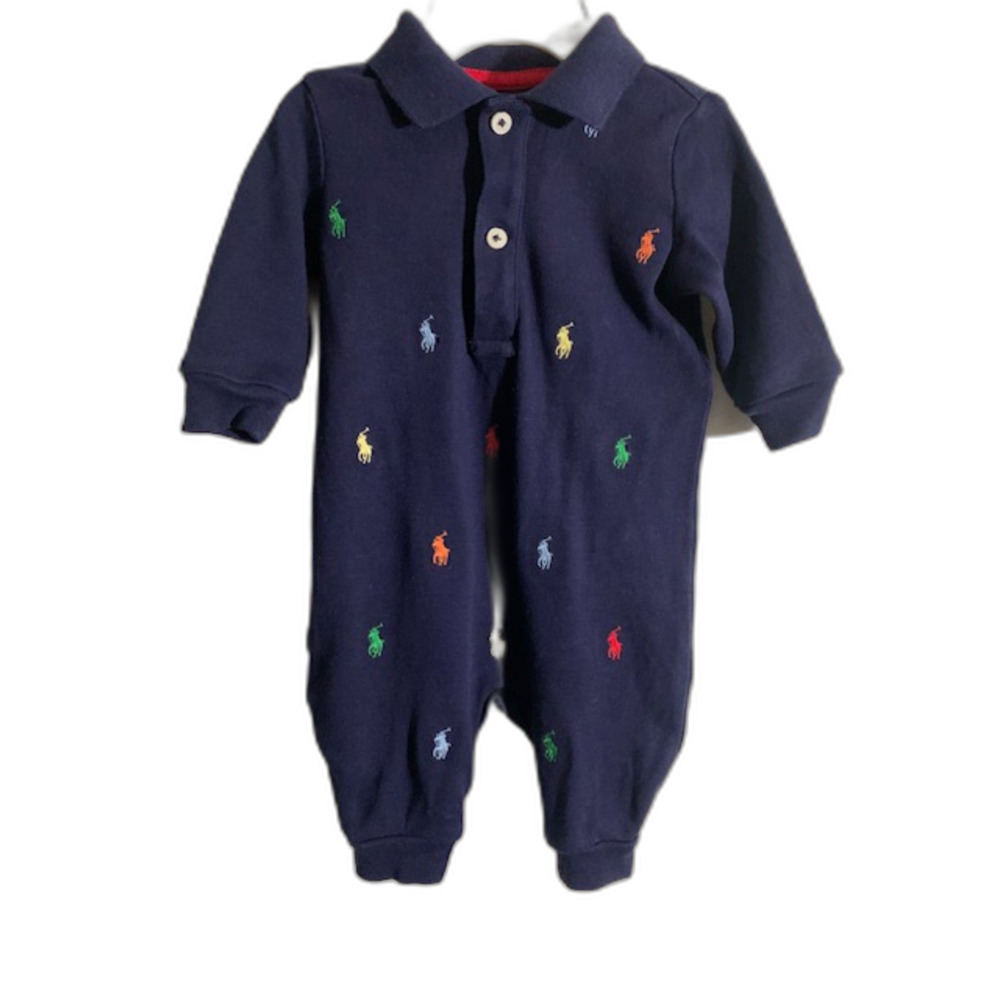 Soft Cotton Polo Coverall 3 Months